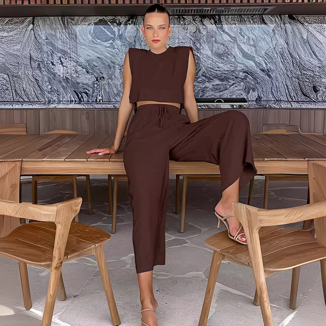 Meavel - Elegantes Set aus weiten Hosen und Top