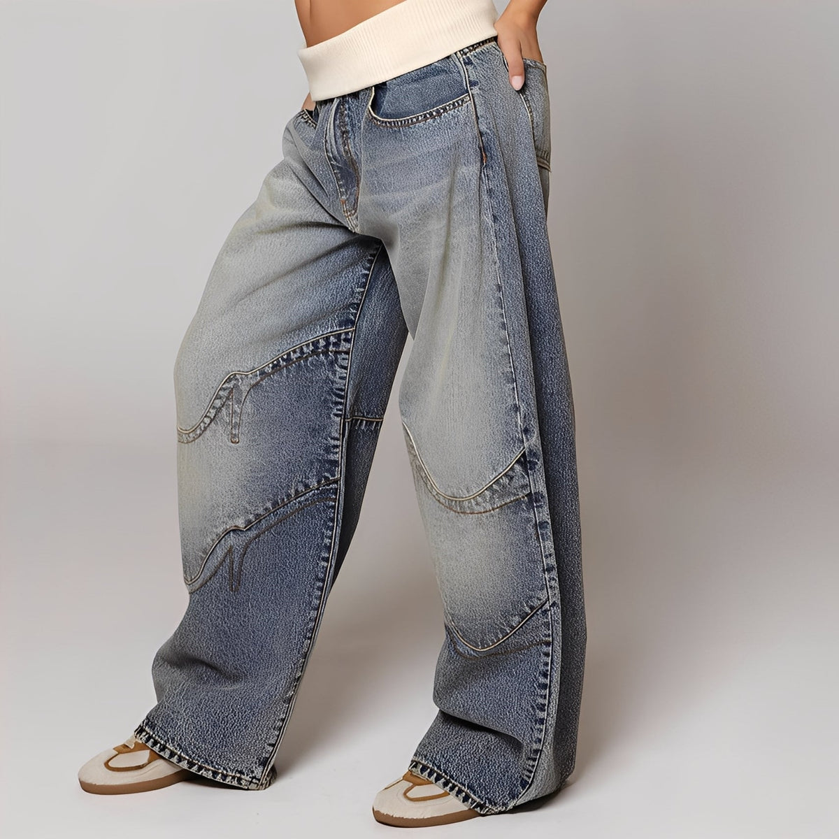 Vanessa - Bequeme gewaschene lockere Jeans für Frauen