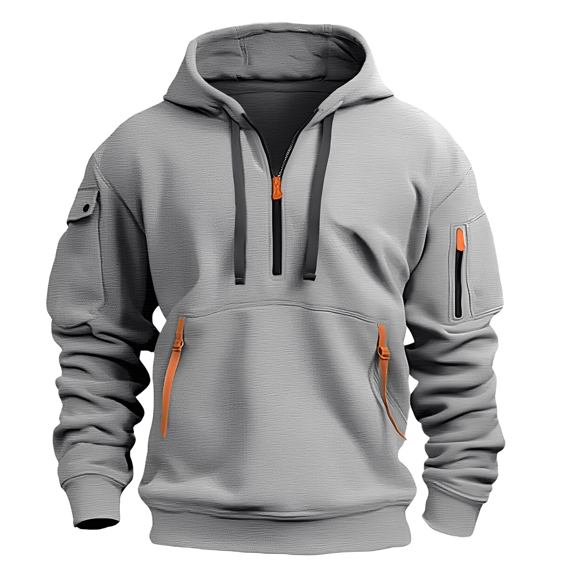 Paxton - Bequeme Hoodie-Jacke mit halbem Reißverschluss