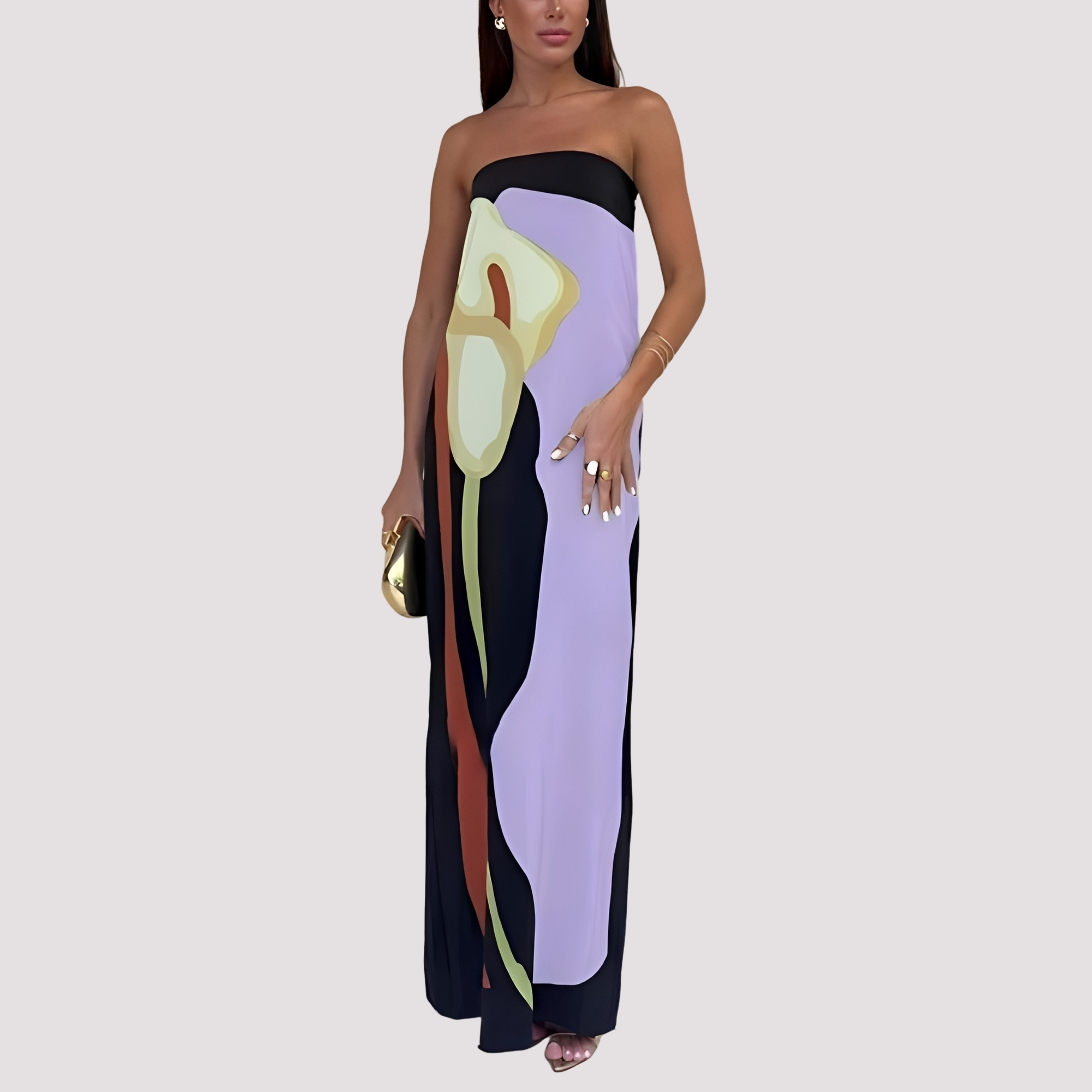 Samara - Stilvolles Trägerloses Maxikleid