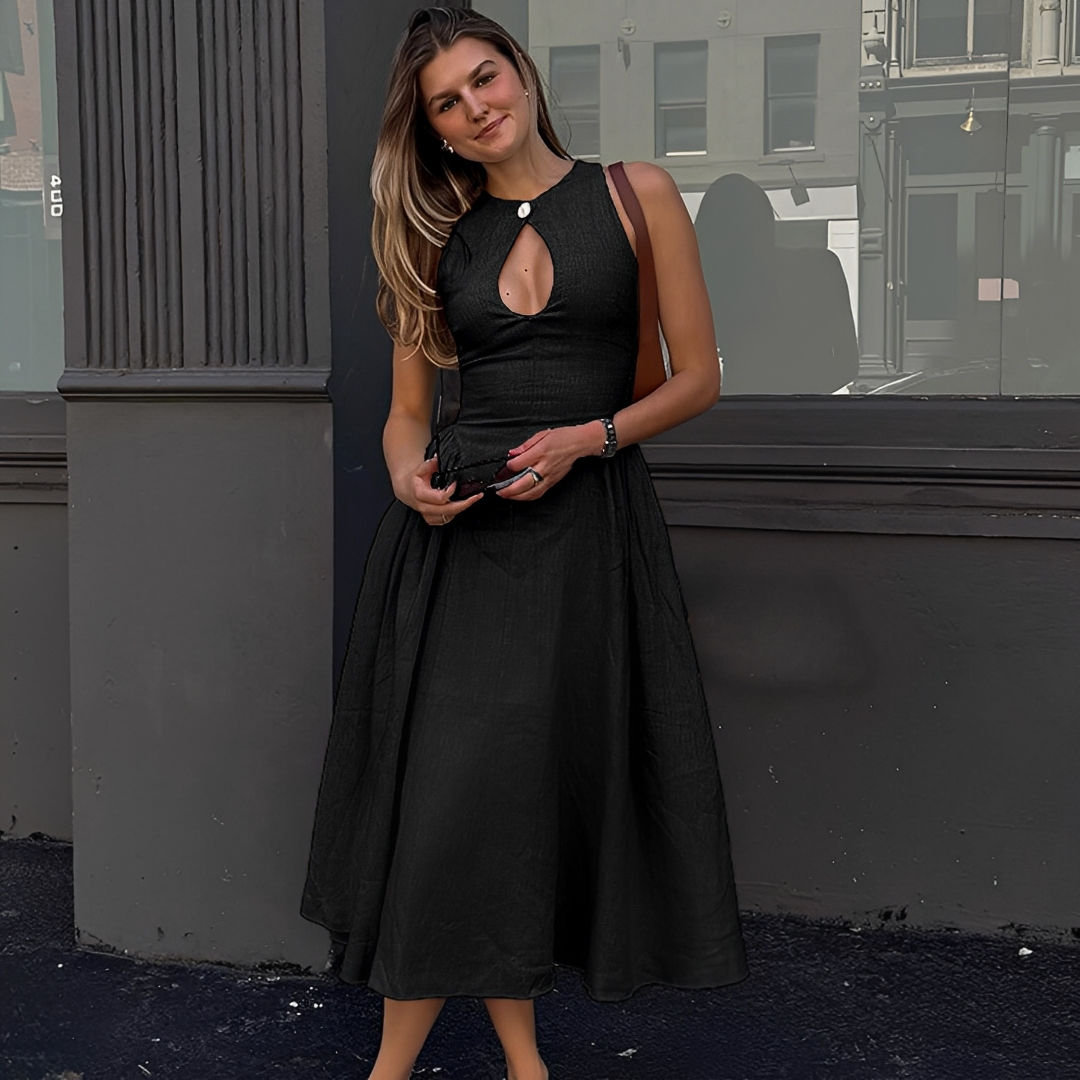 Chelou - Gefaltetes Maxikleid
