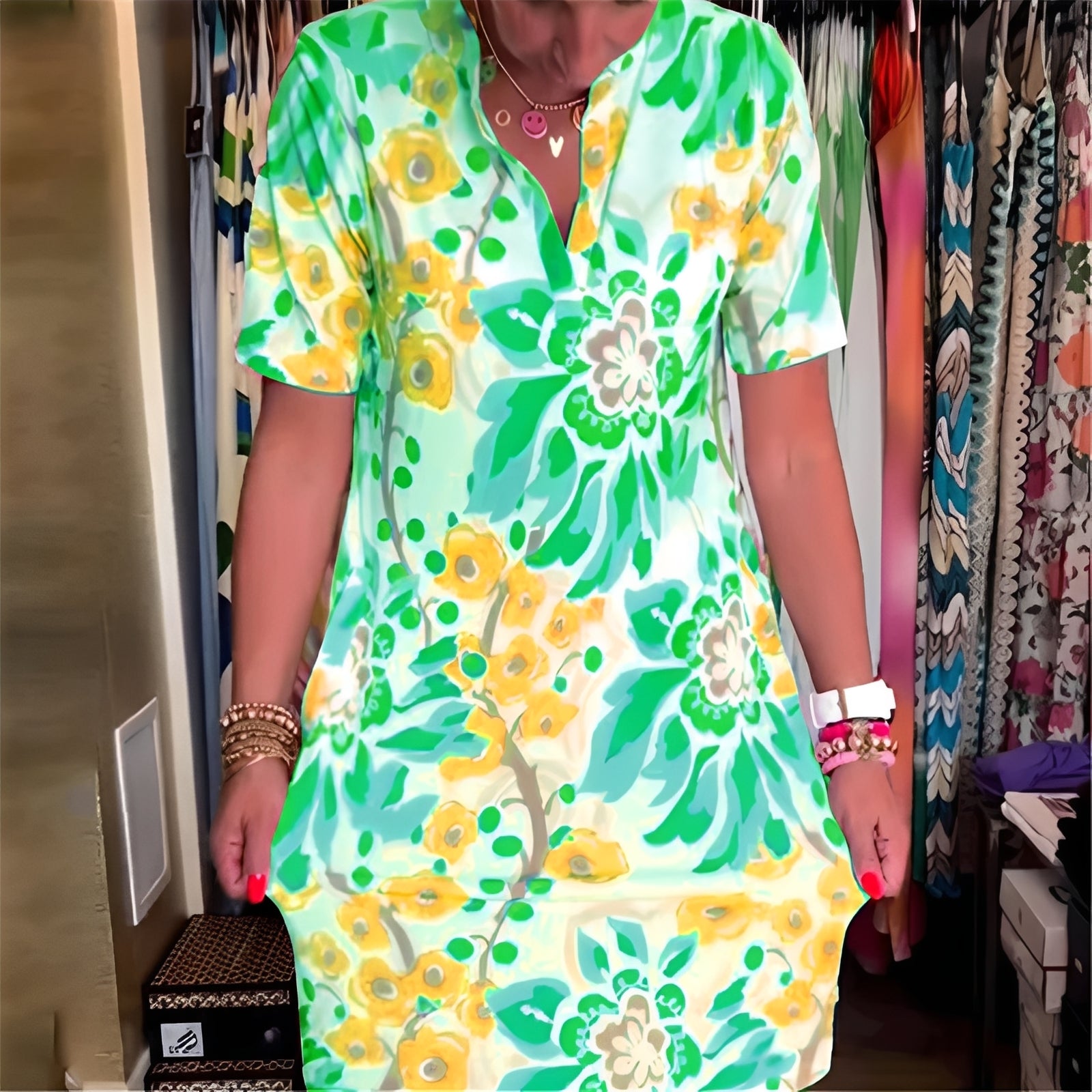 Abbie - Stilvolles Kleid mit Blumenmuster für Damen