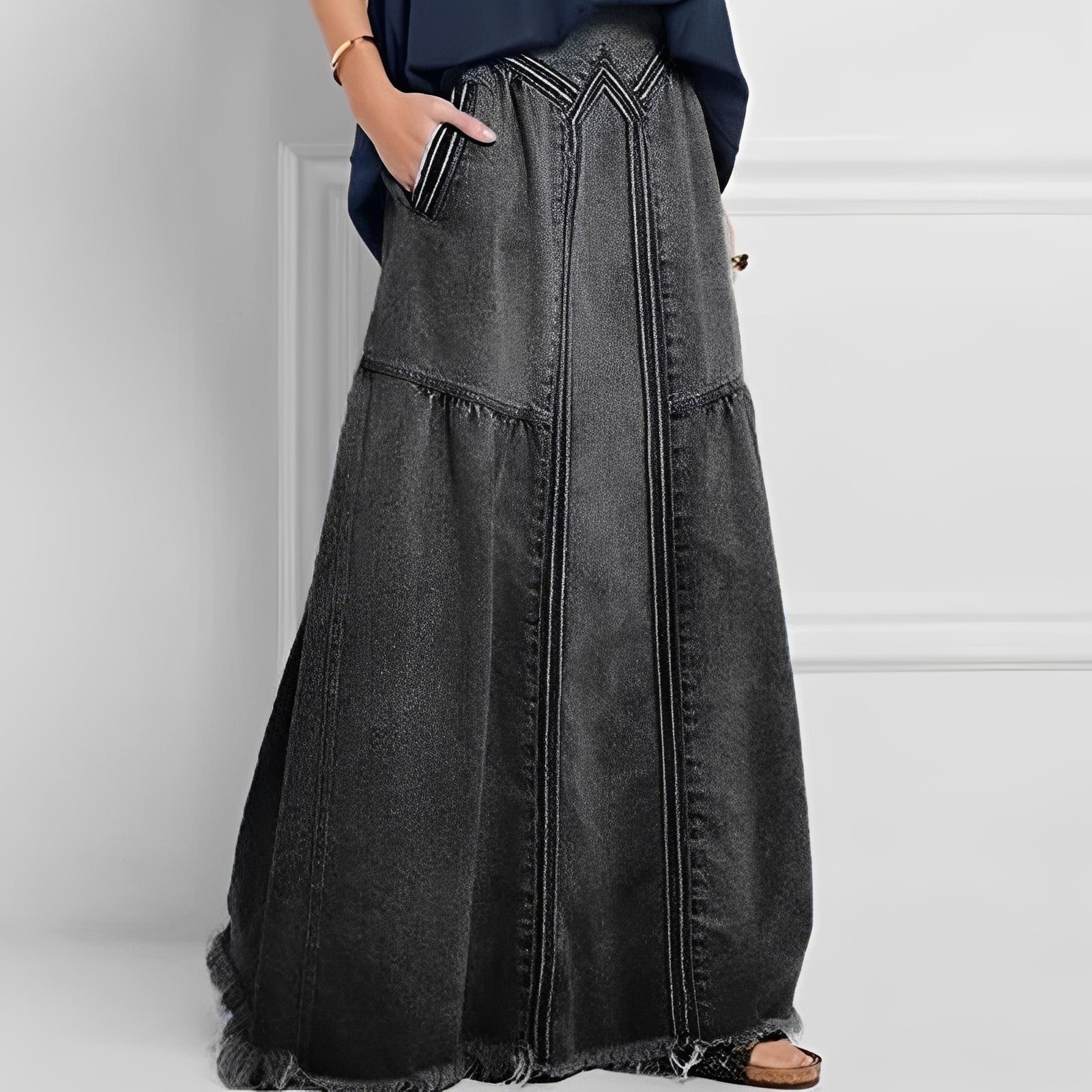Nella - Stilvoller Jeansrock mit Tasche für Damen