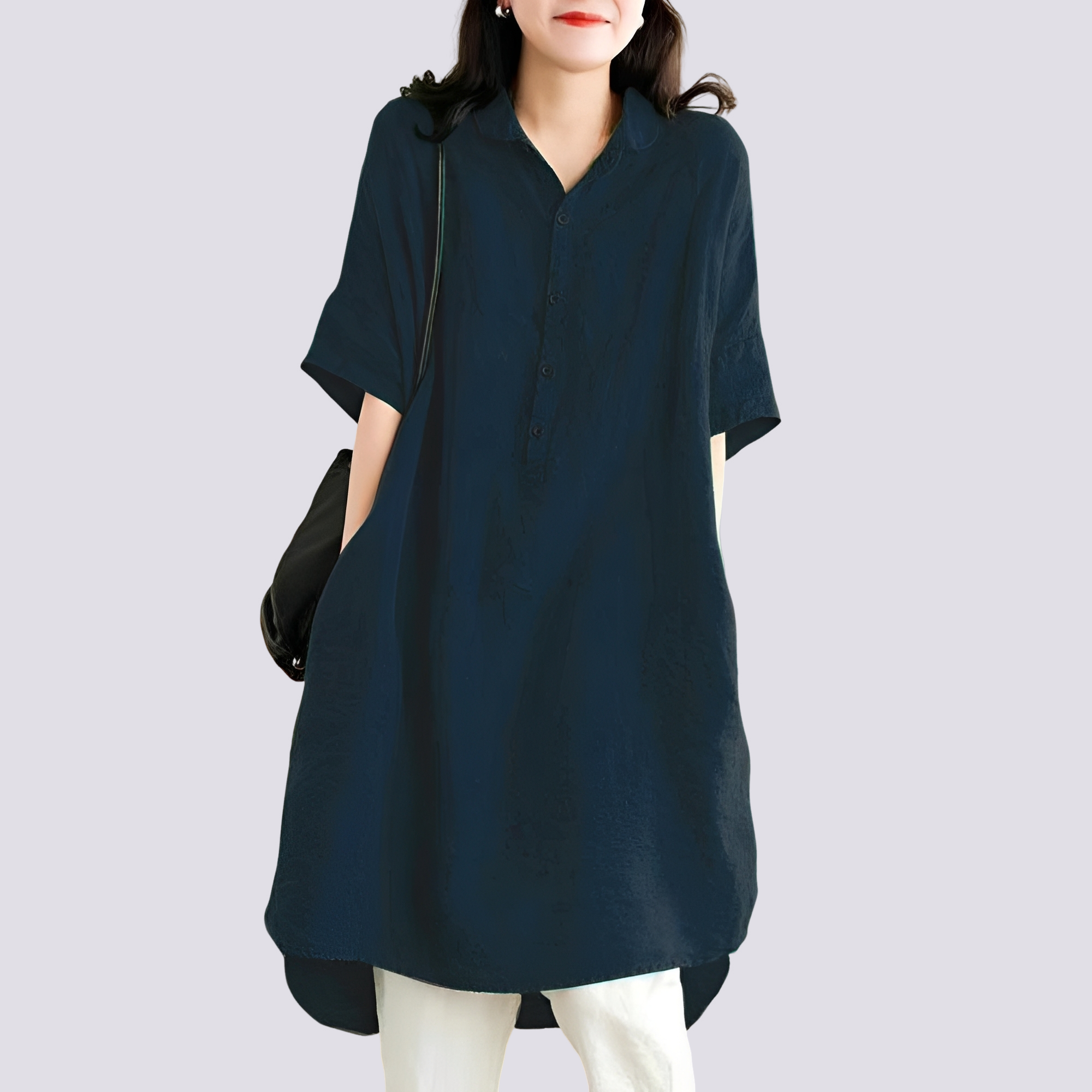 Deborah - Lässiges, locker sitzendes Hemdkleid für Damen