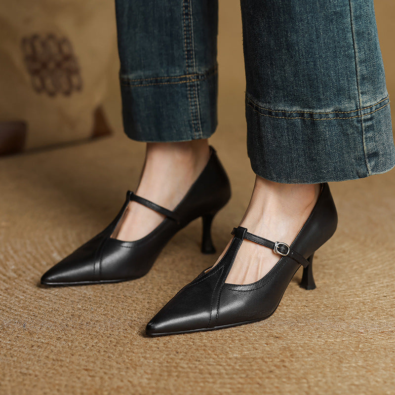 Ellis - Stilvolle Stiletto-Absätze mit T-Schnalle
