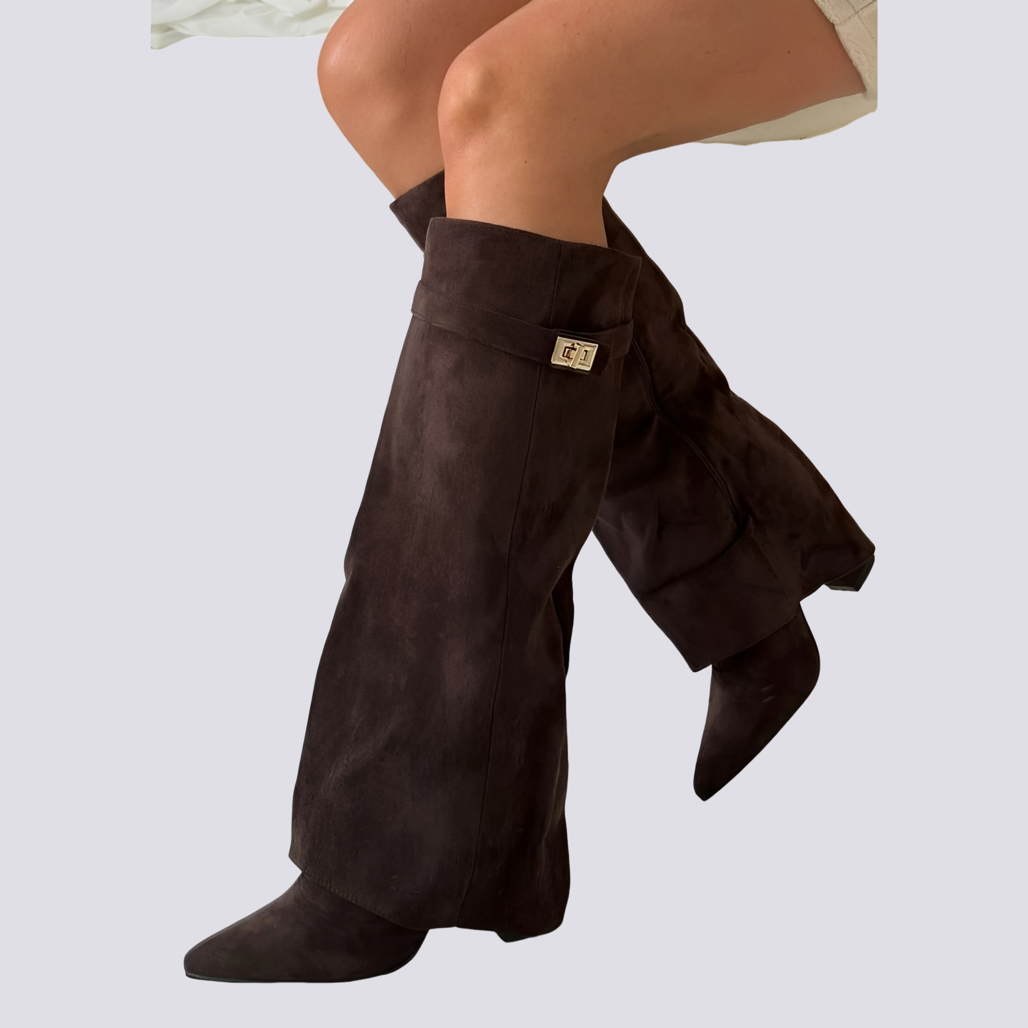 Blair - Stylische hohe Stiefel mit Klappe