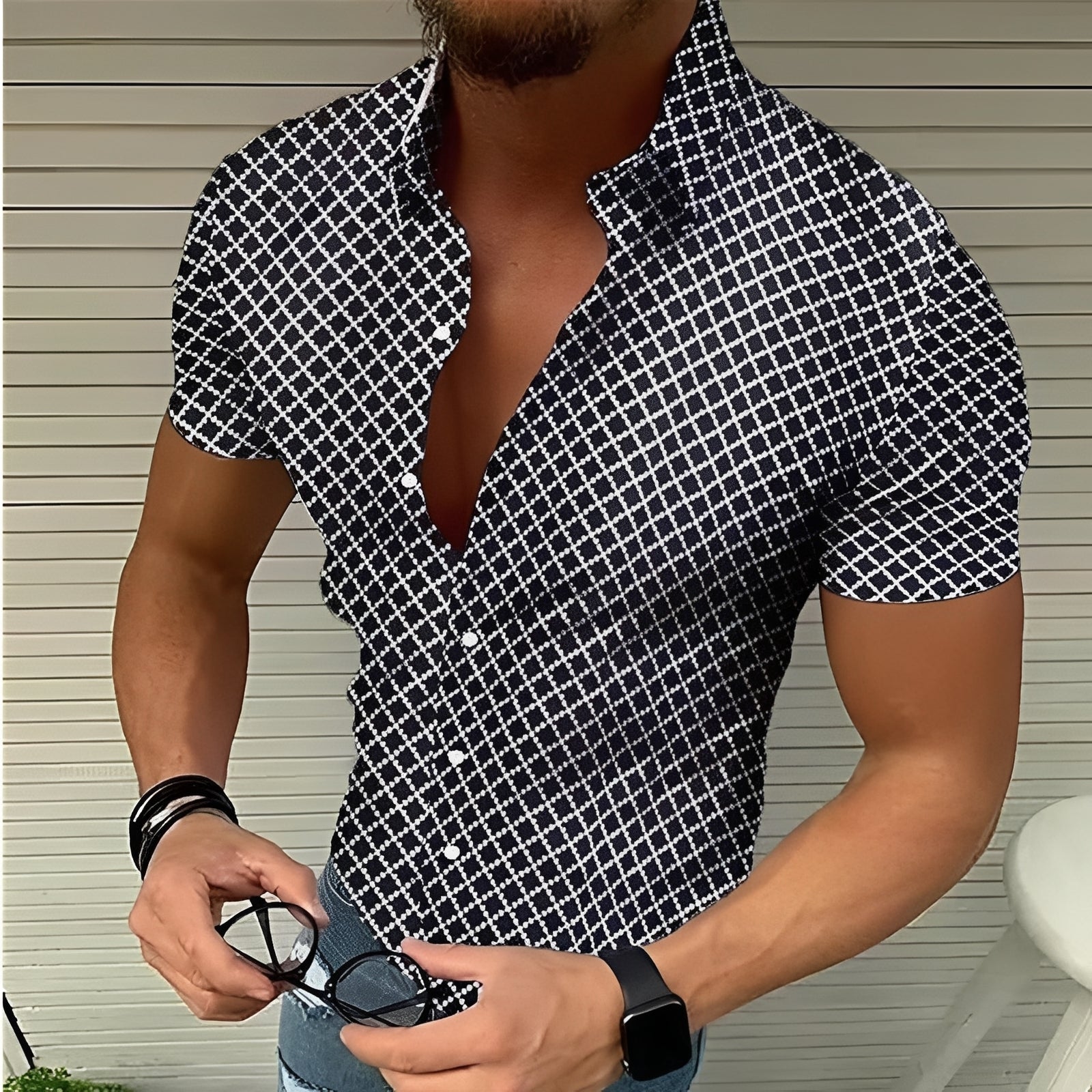 Raldy - Herren Kurzarmhemd für die Freizeit