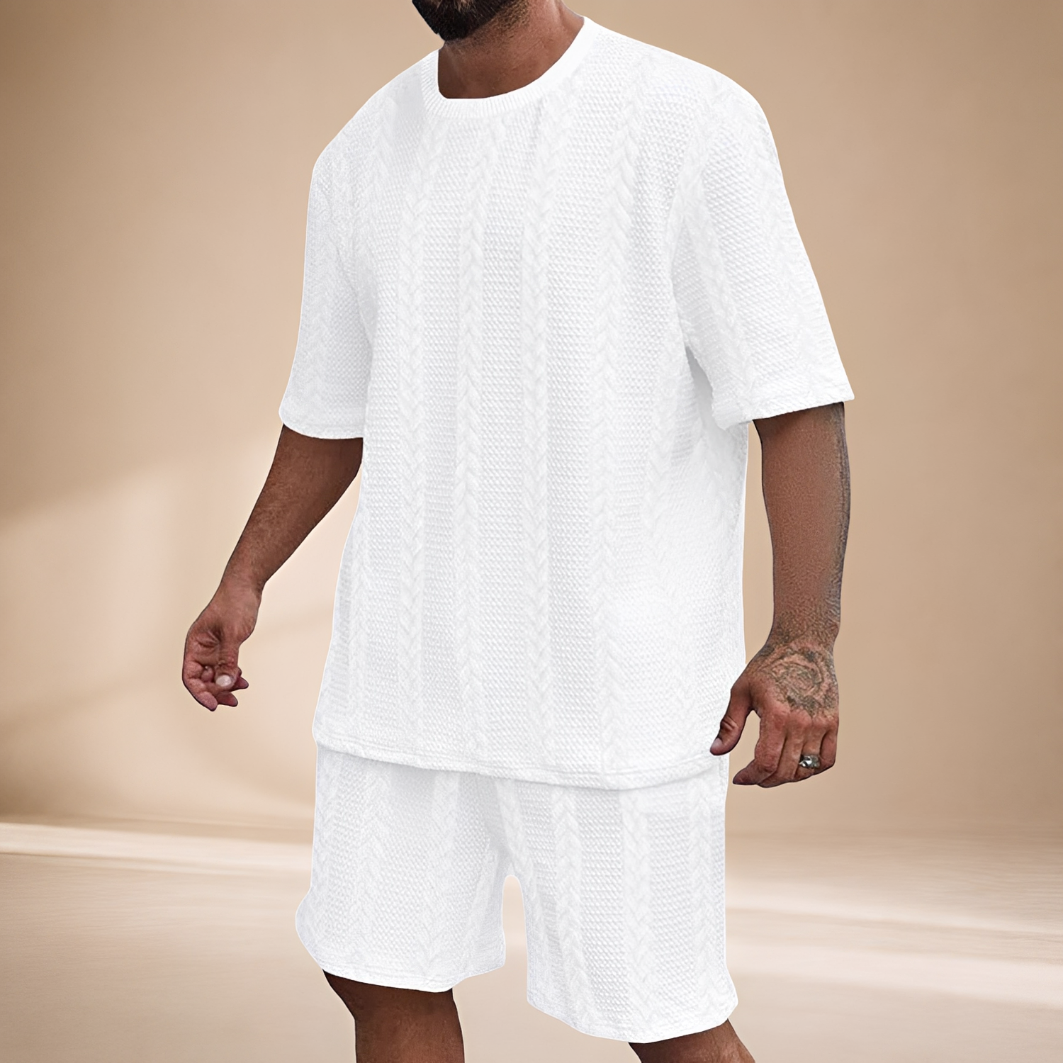 Johnston - Lockeres T-Shirt-Shorts-Set