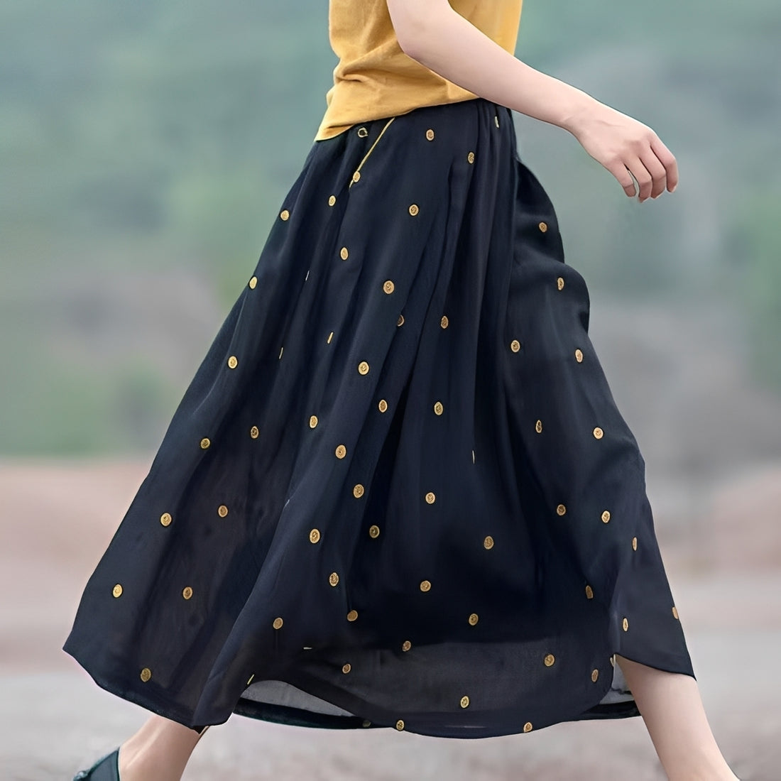 Thea - Lässiger Rock mit Polka-Dots für Damen