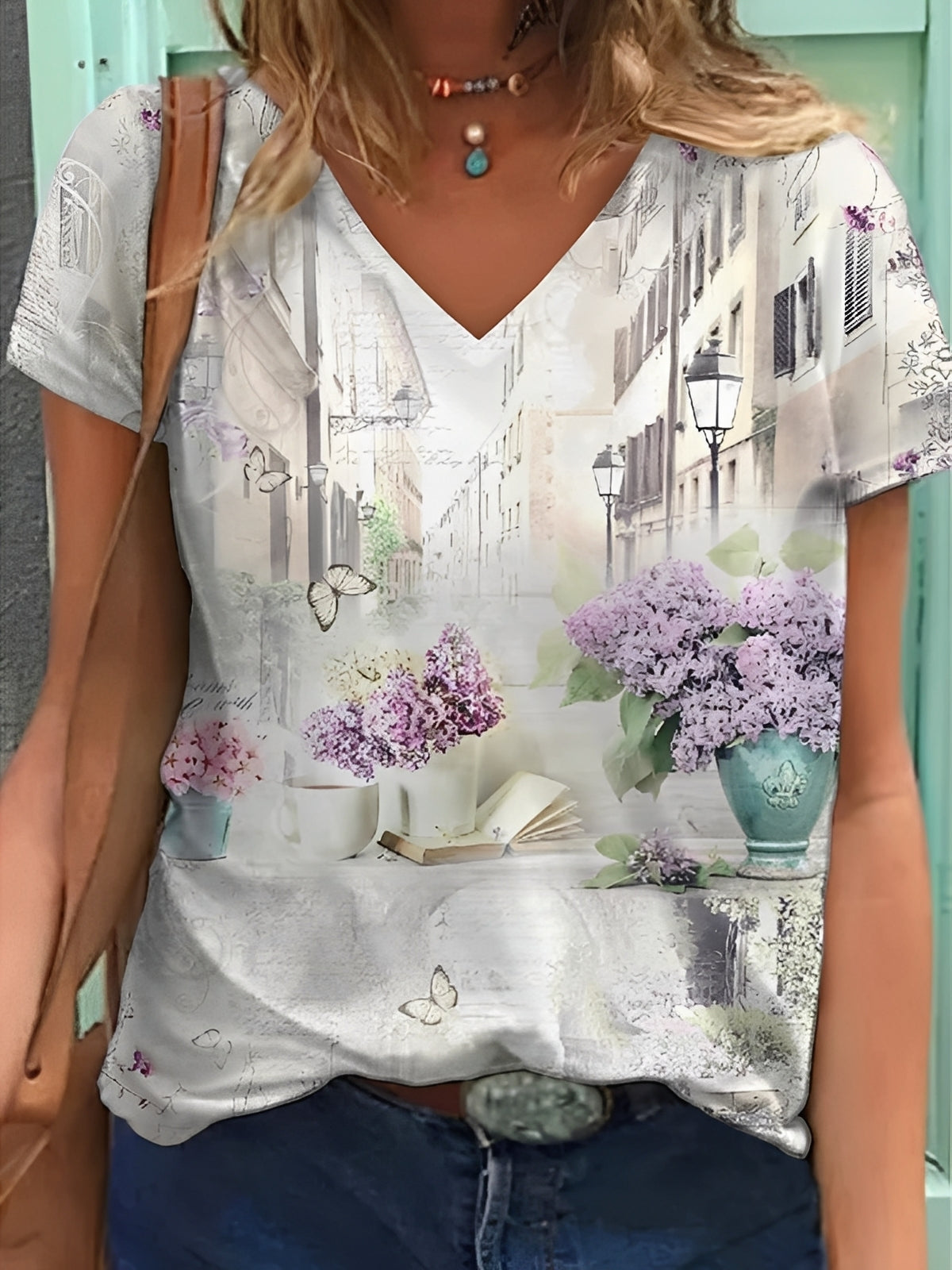 Niki - Stilvolles Oberteil mit Blumenmuster für Damen
