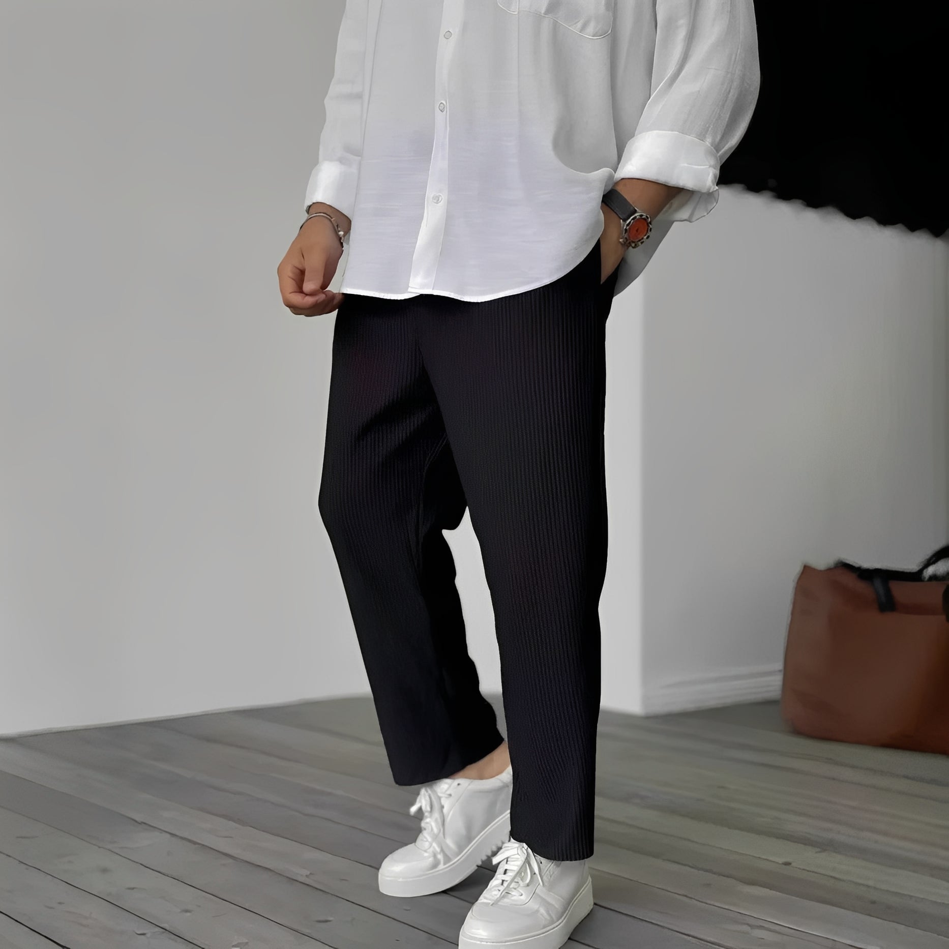 Tristan - Lässige, gerade geschnittene, lockere Hose für Herren