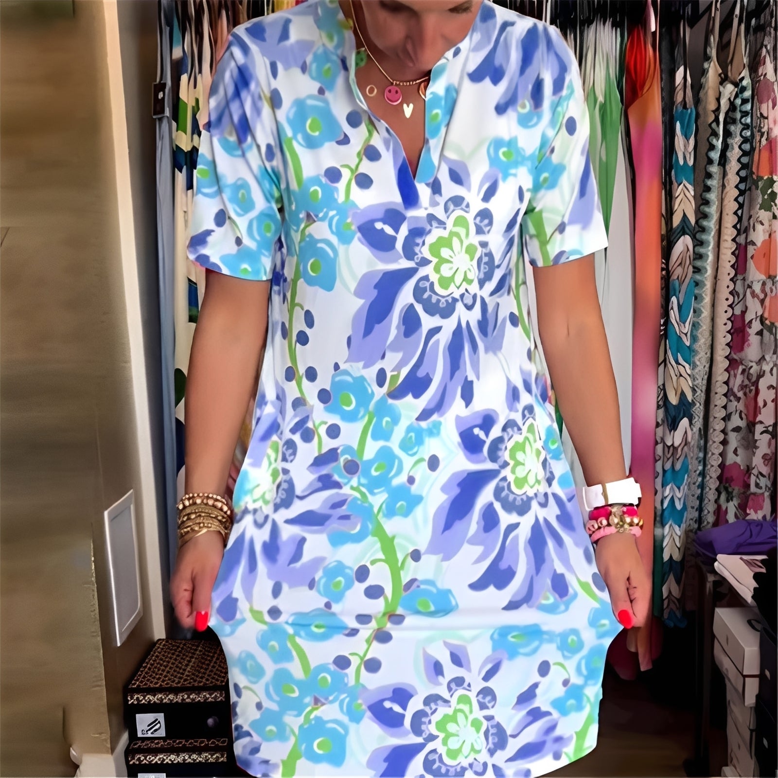 Abbie - Stilvolles Kleid mit Blumenmuster für Damen