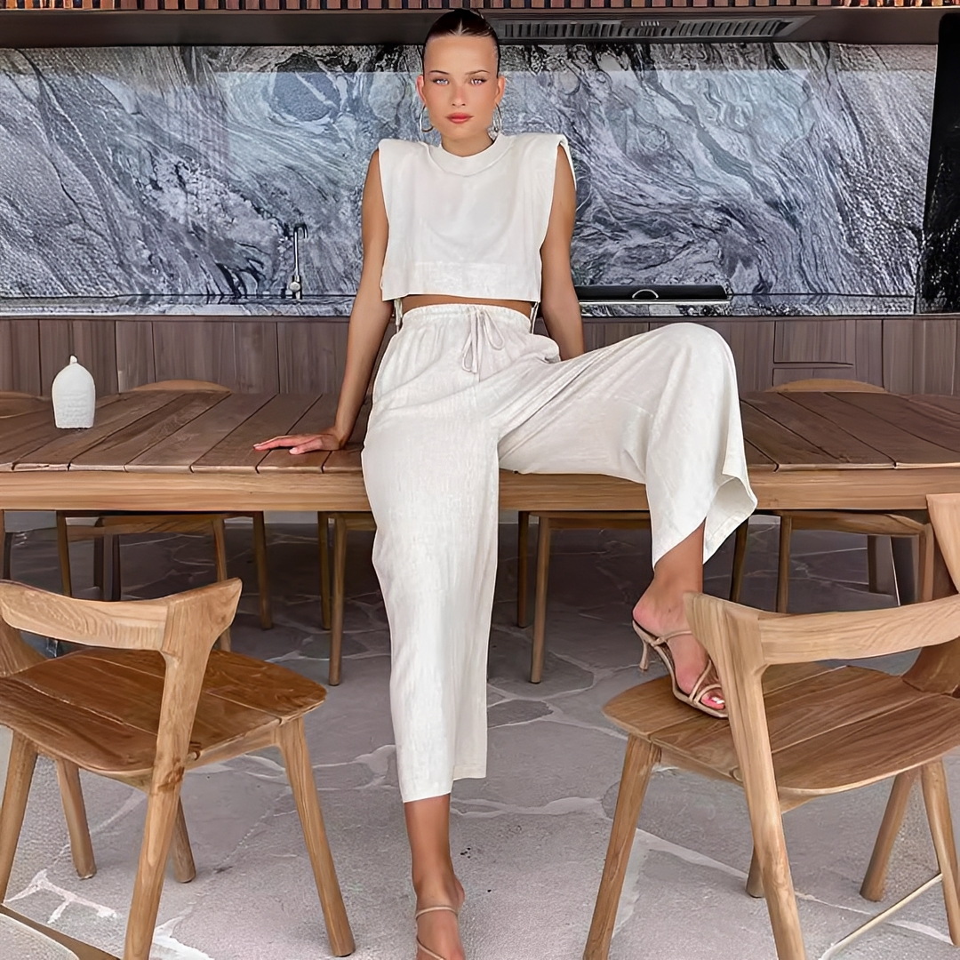 Meavel - Elegantes Set aus weiten Hosen und Top