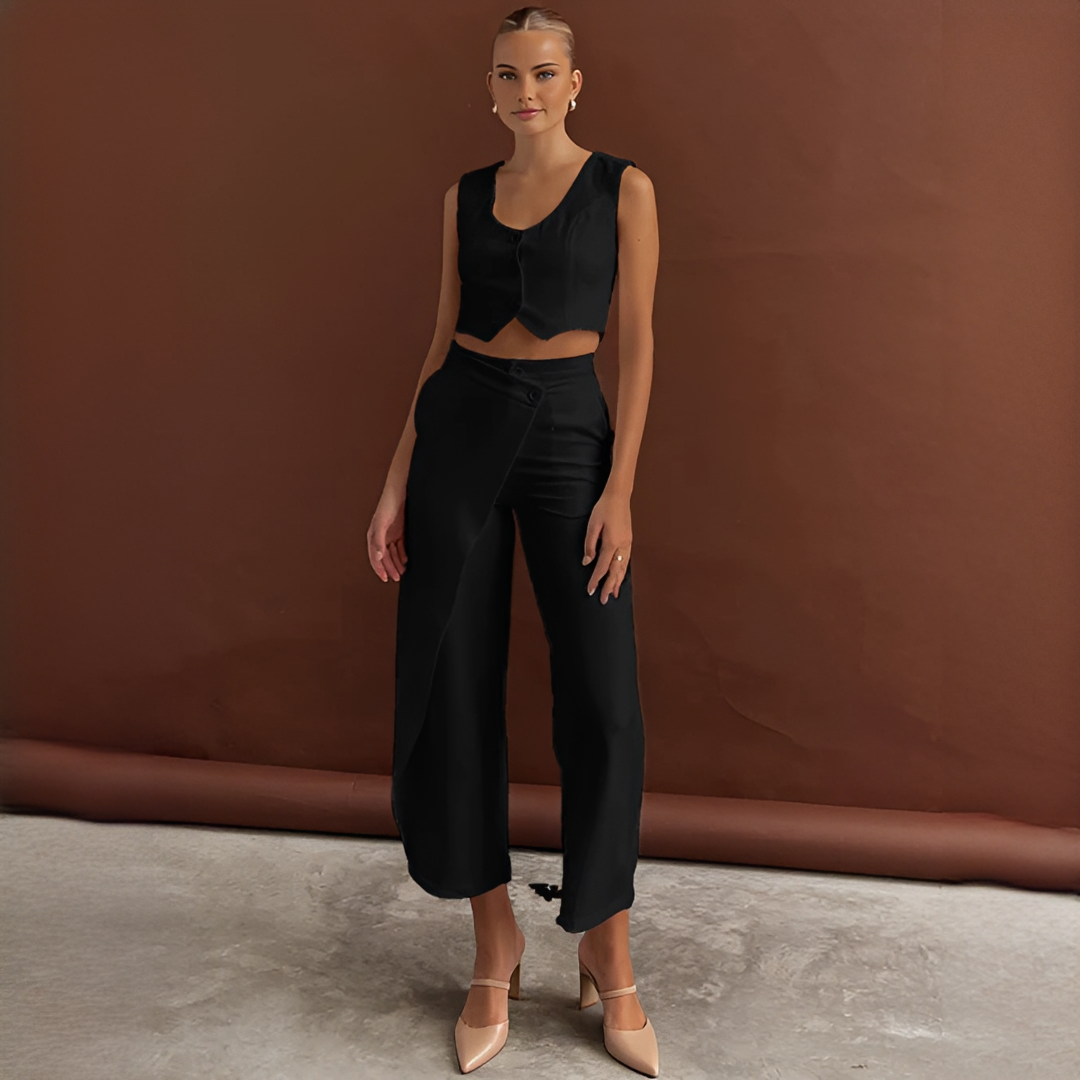 Agnes - Stilvolles Set aus Weste und Hose