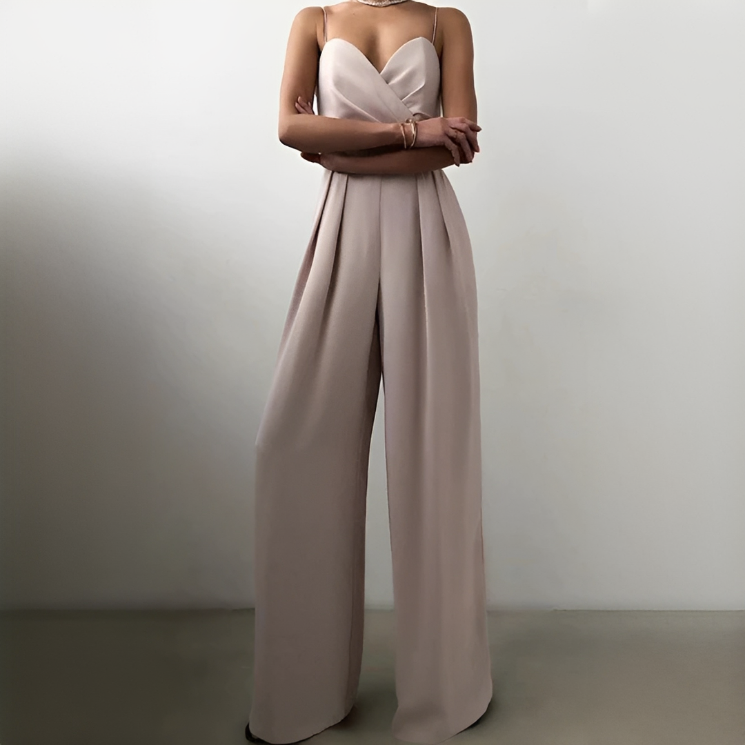 Glysha - Eleganter Damenoverall mit breitem Bein