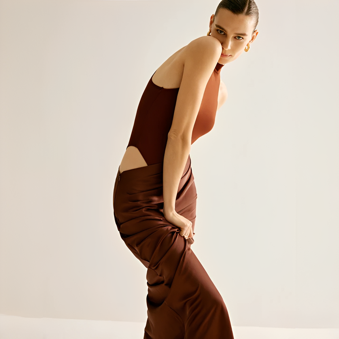Shyanne - Stilvolles Enganliegendes Maxikleid