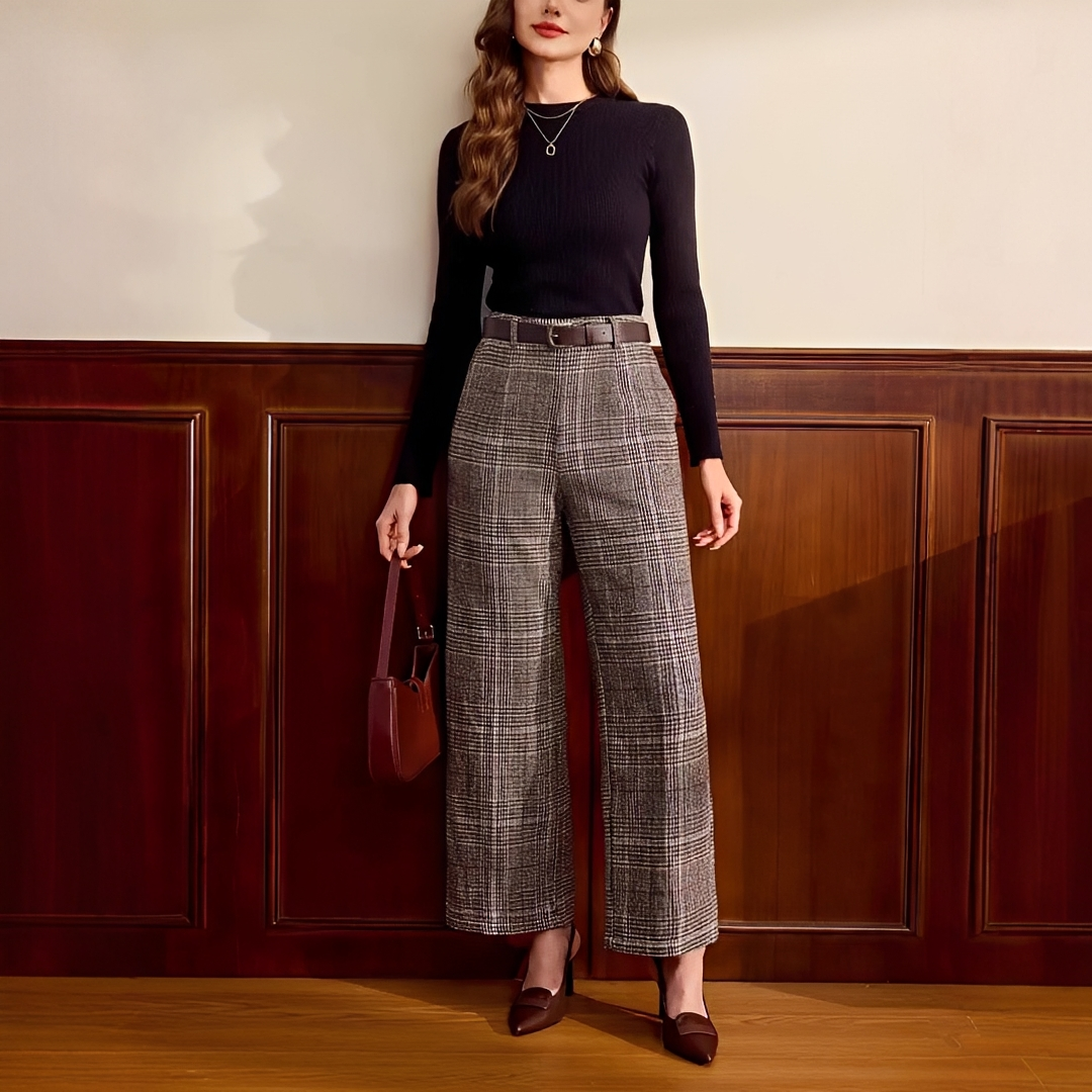 Christabel - Hochgeschnittene Karohose