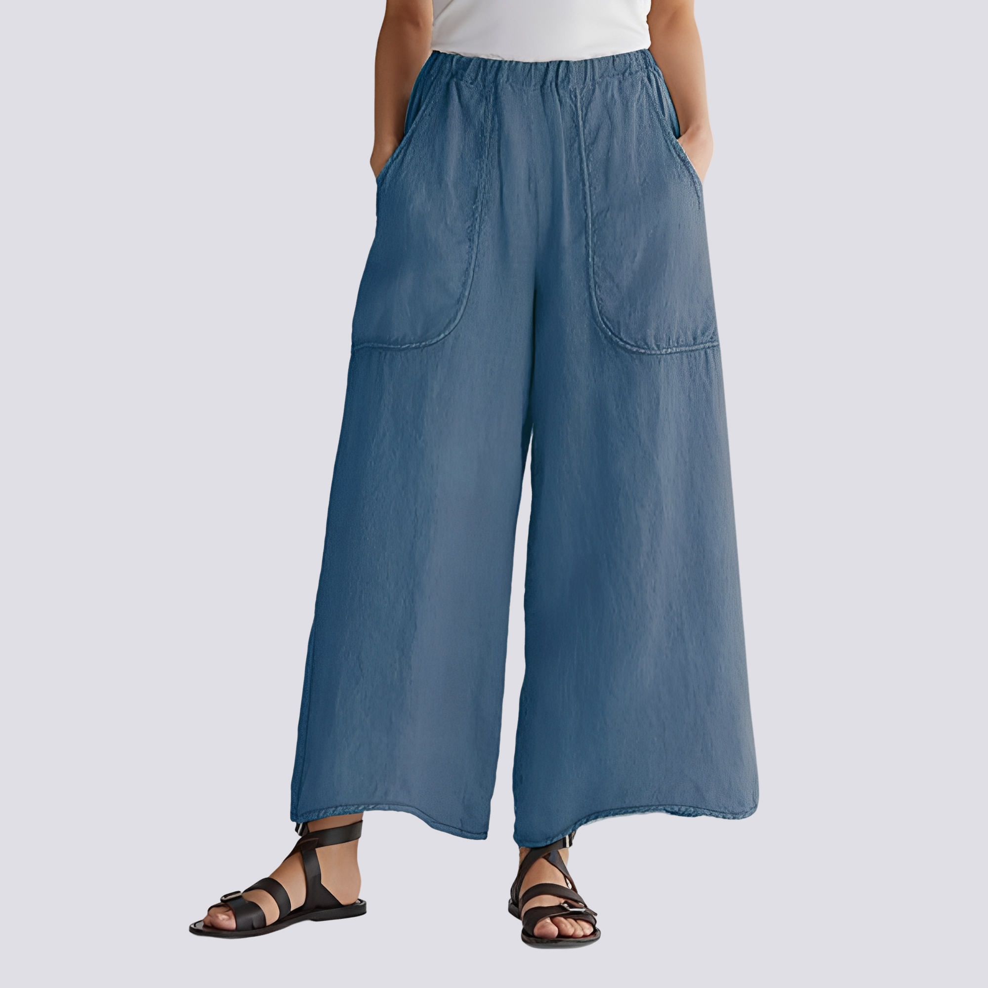 Angela - Lässige Hose mit weitem Bein für Damen