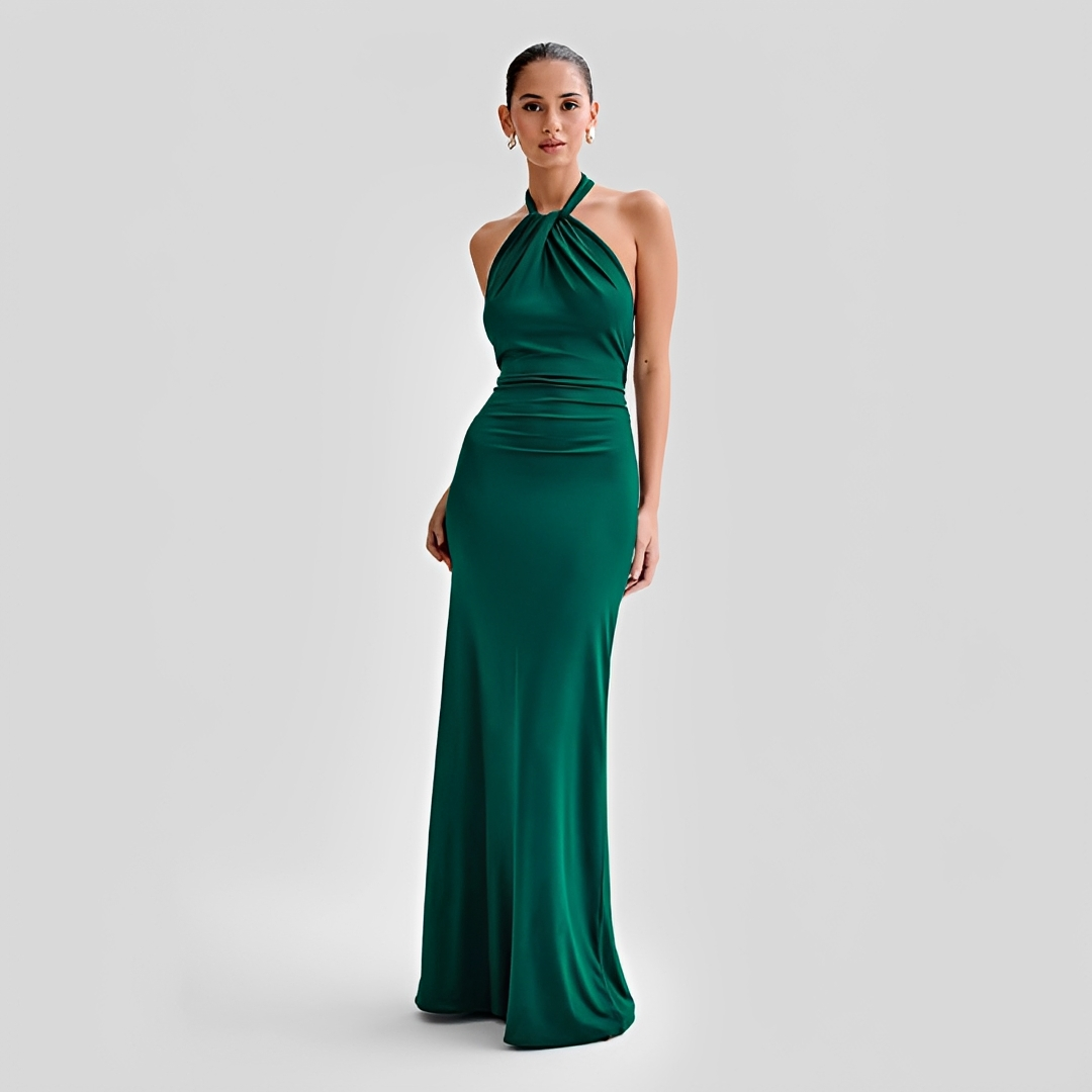 Mabel - Stilvolles Maxikleid mit offenem Rücken