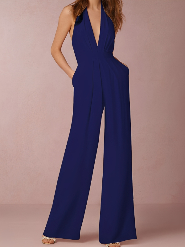 Katie - Eleganter Jumpsuit mit weitem Bein für Damen