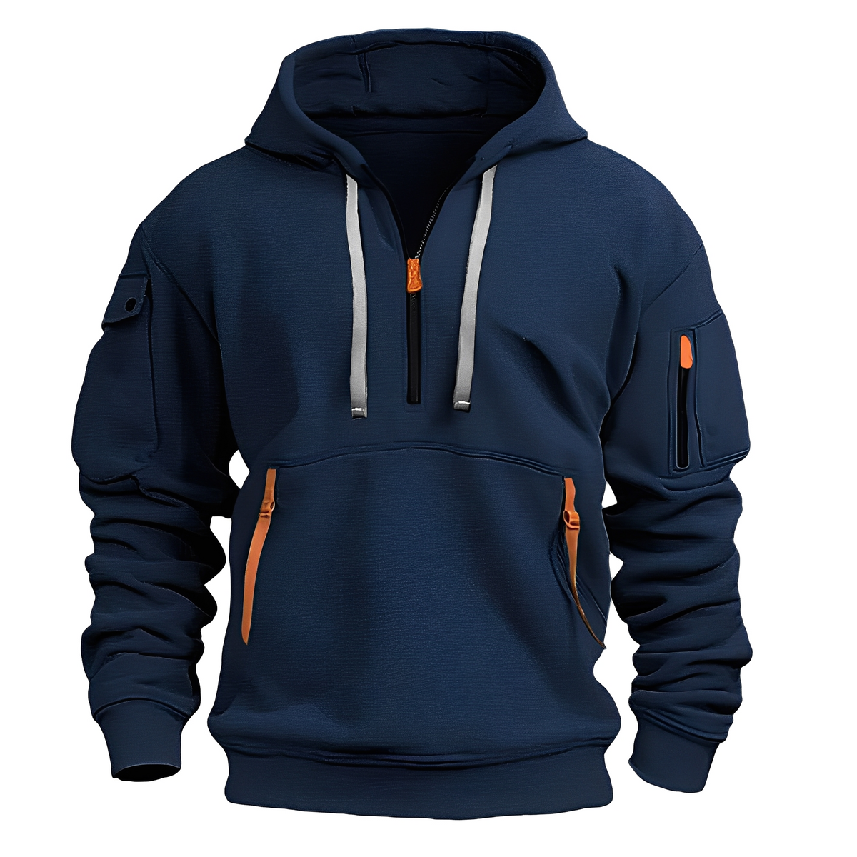 Paxton - Bequeme Hoodie-Jacke mit halbem Reißverschluss