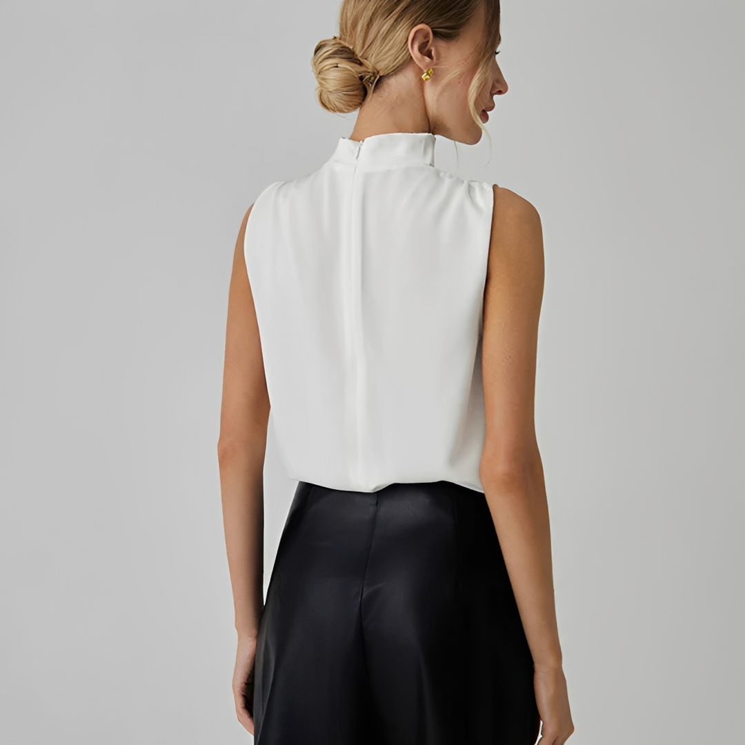 Ailani - Ärmerlose, knitterfreie Bluse