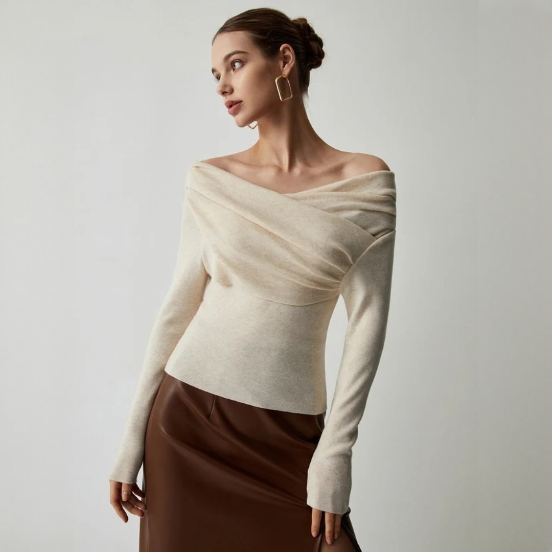 Yasmin - Stilvolles, schulterfreies Top