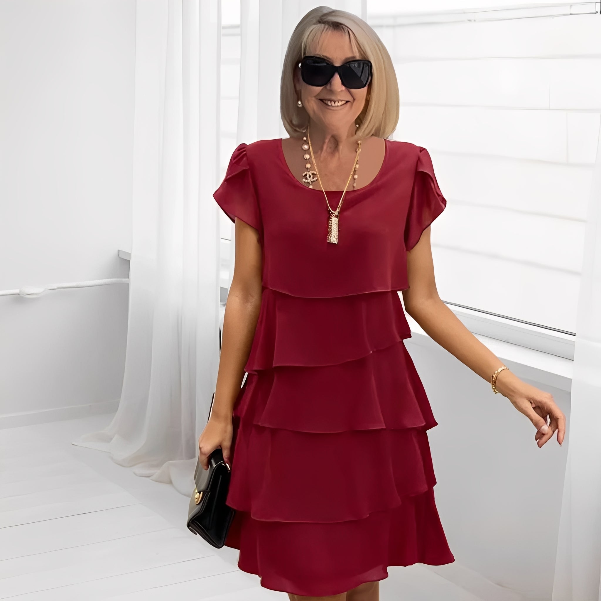 Claudia - Elegantes Chiffon-Kleid für Damen