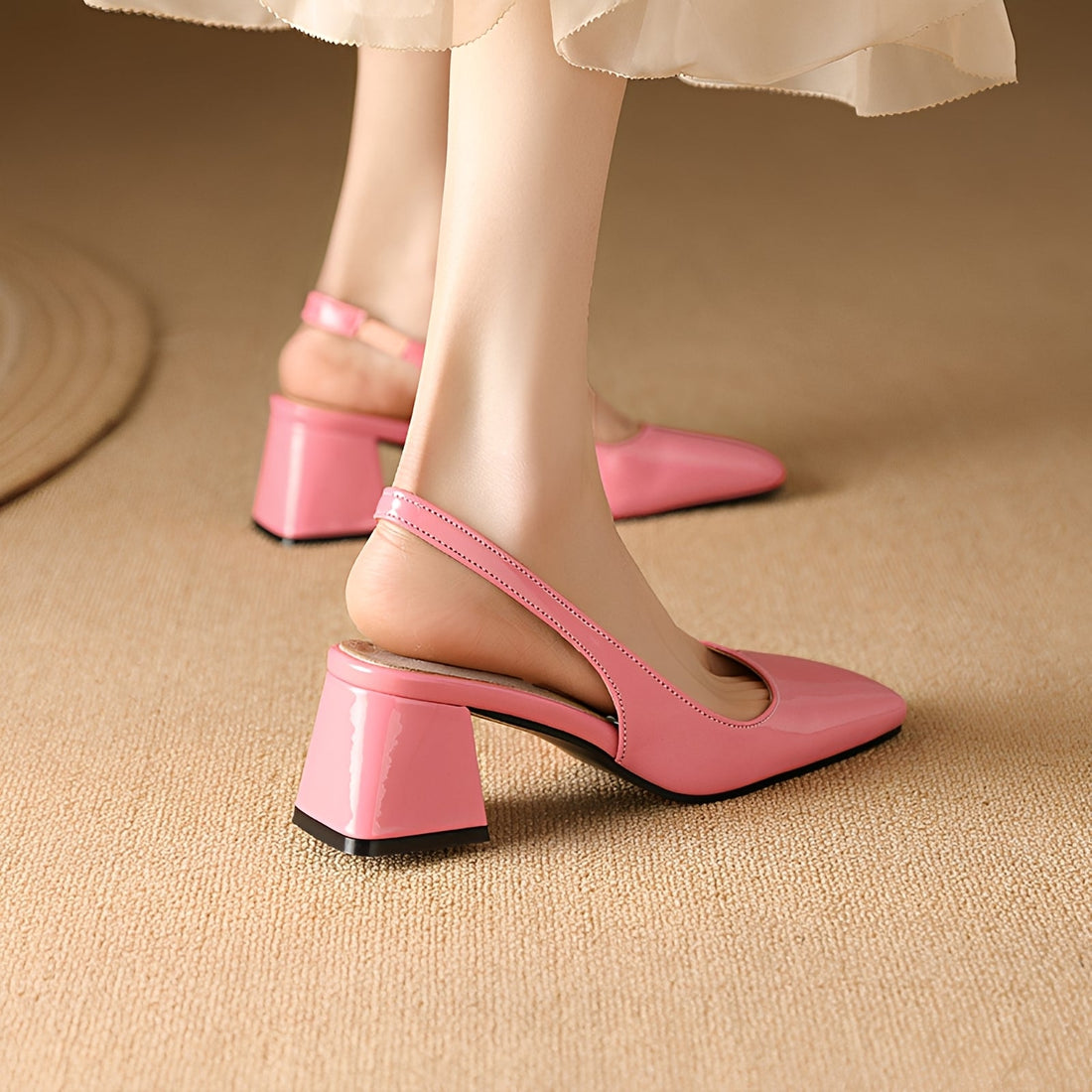 Kristen - Elegante Quadratische Absatzschuhe