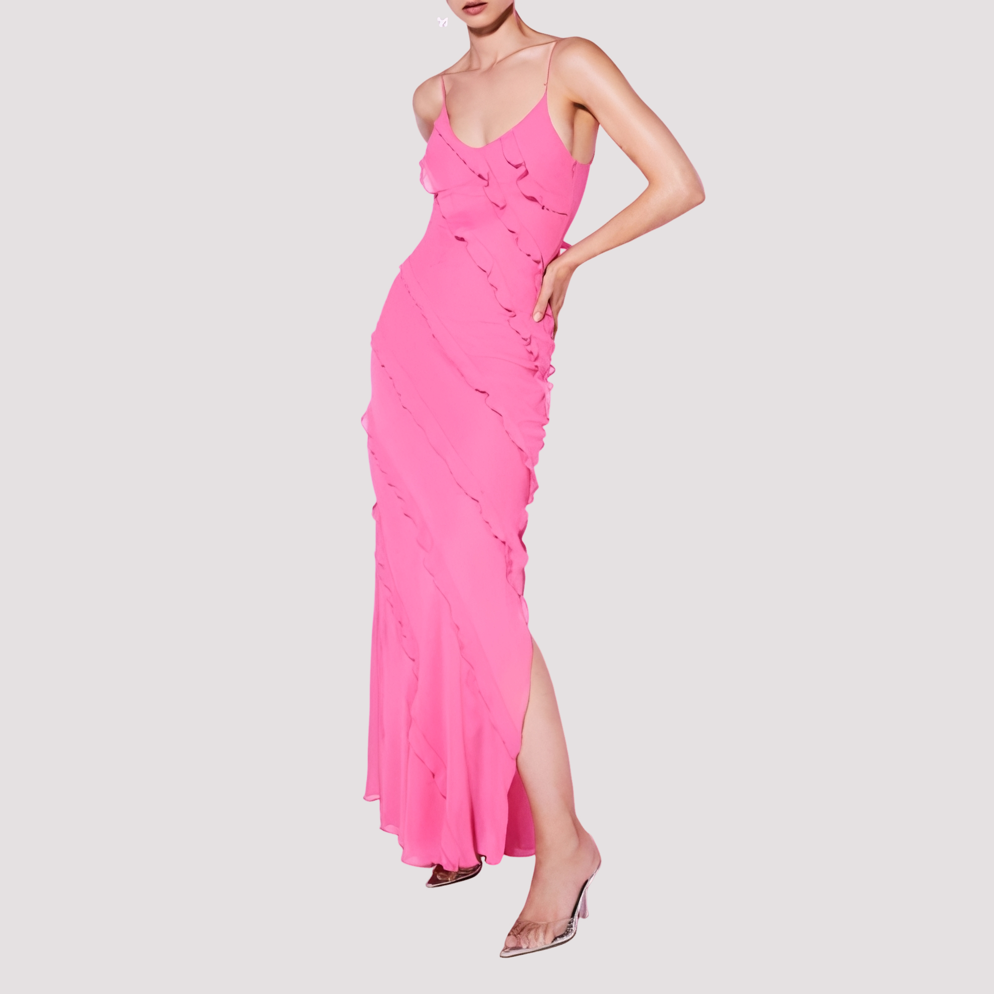 Micah - Stilvolles Rüschen-Maxikleid