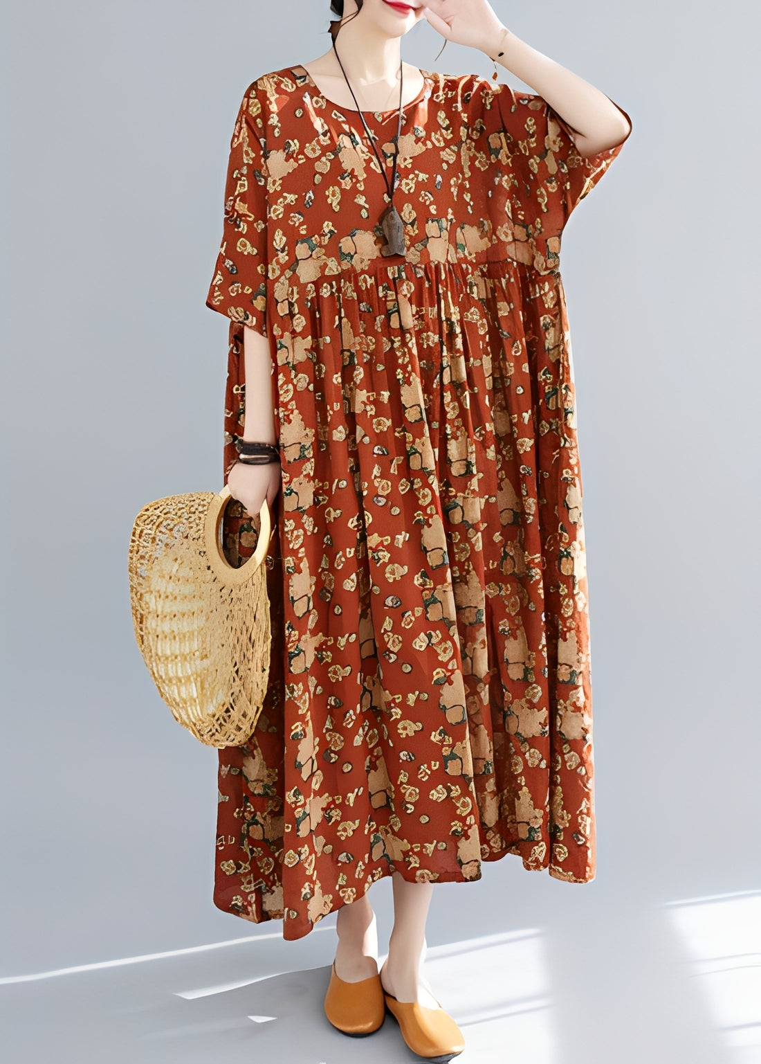 Mariam - Stilvolles, locker sitzendes Kleid mit weitem Saum für Damen