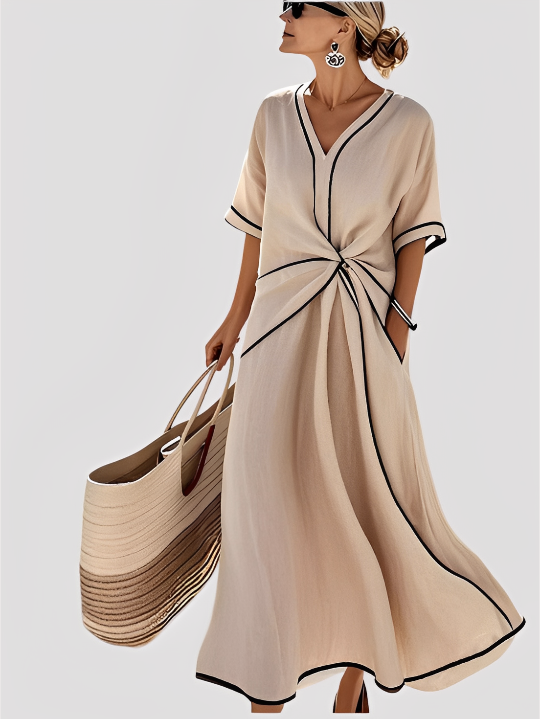 Mabel - Stilvolles, locker sitzendes Maxikleid für Damen