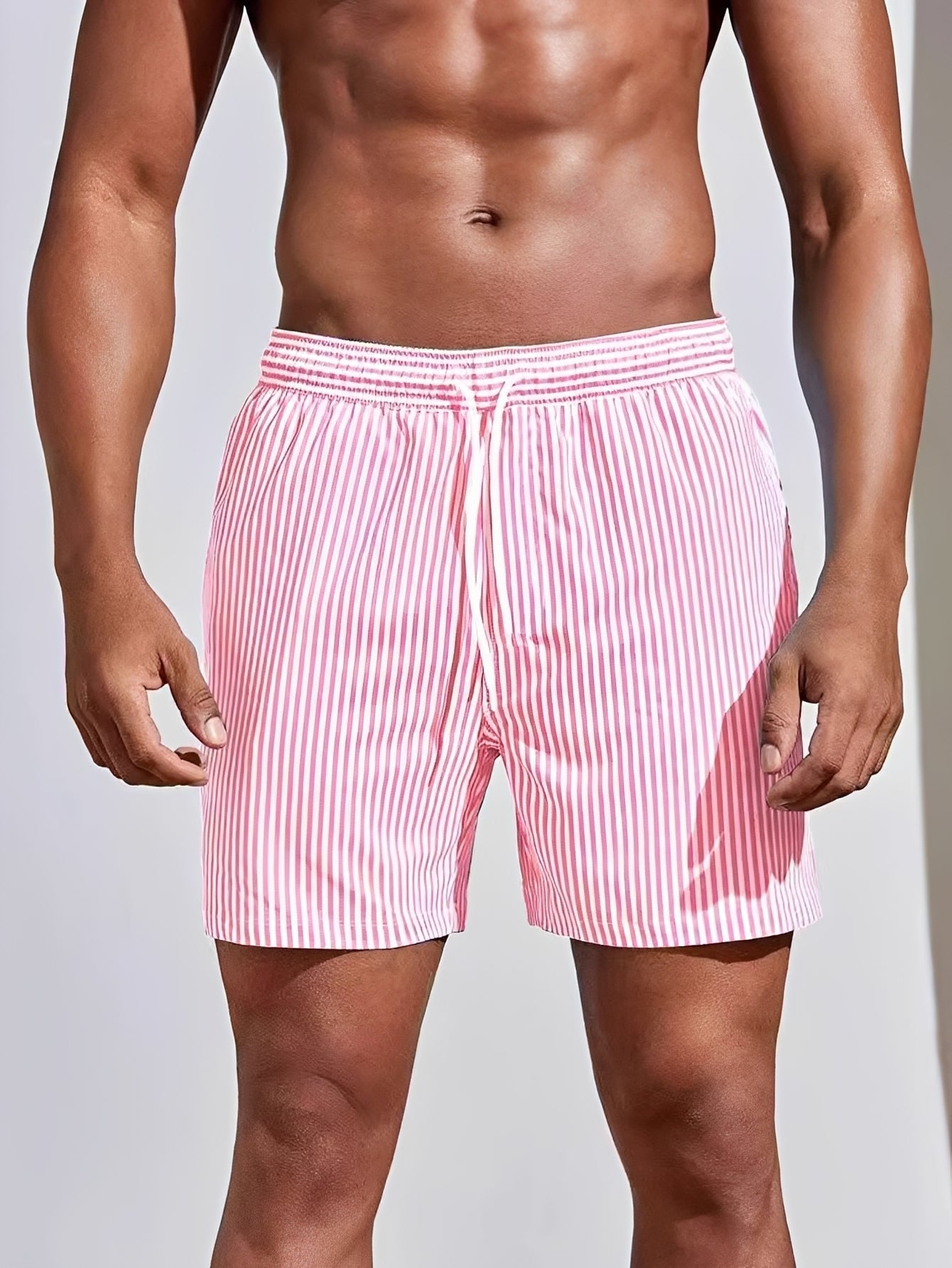 Reuben - Gestreifte schnell trocknende Badeshorts