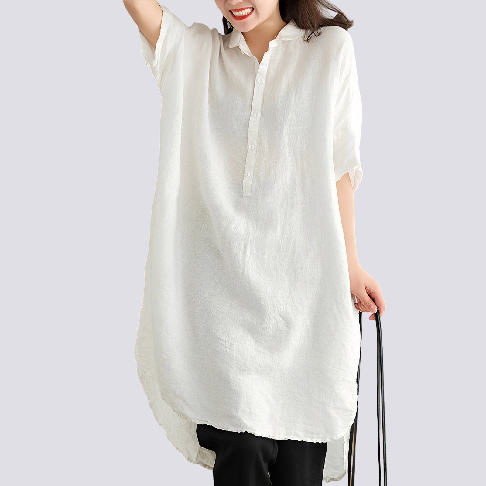 Deborah - Lässiges, locker sitzendes Hemdkleid für Damen