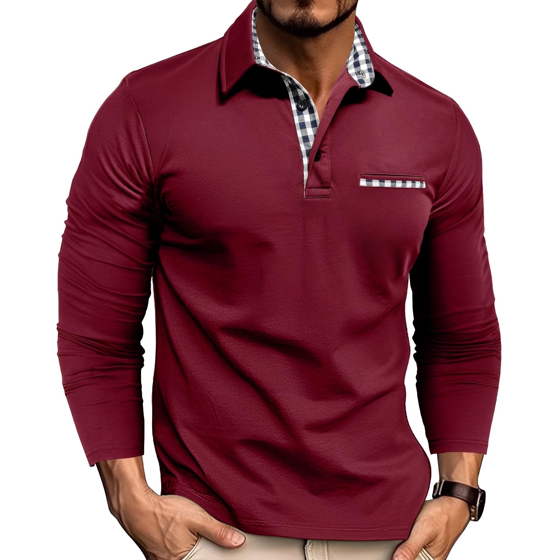 Rupert - Bequemes Langarm-Poloshirt für Männer