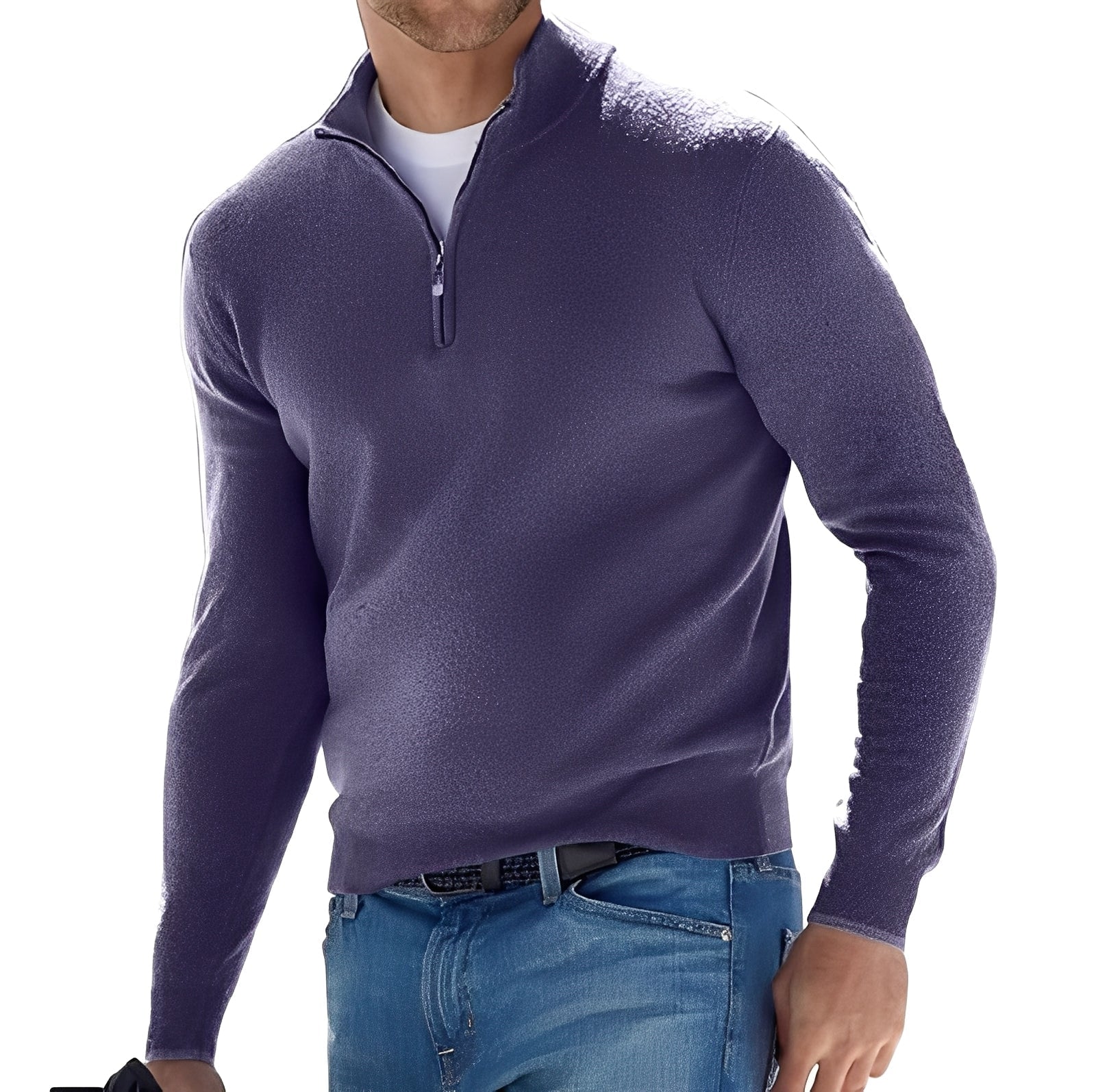 Ralph - Bequemer Herrenpullover mit Zipper