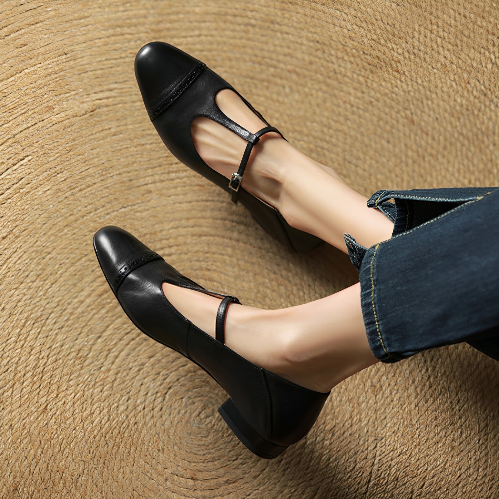 Bella - Elegante Ballerinas mit T-Schnalle