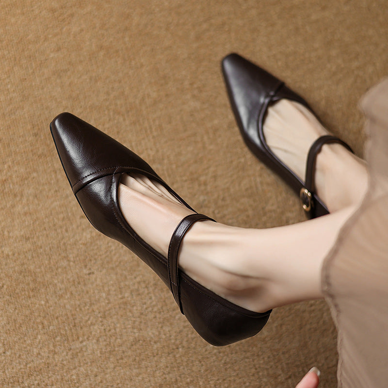 Isobella - Lässige flache Pumps-Sandalen
