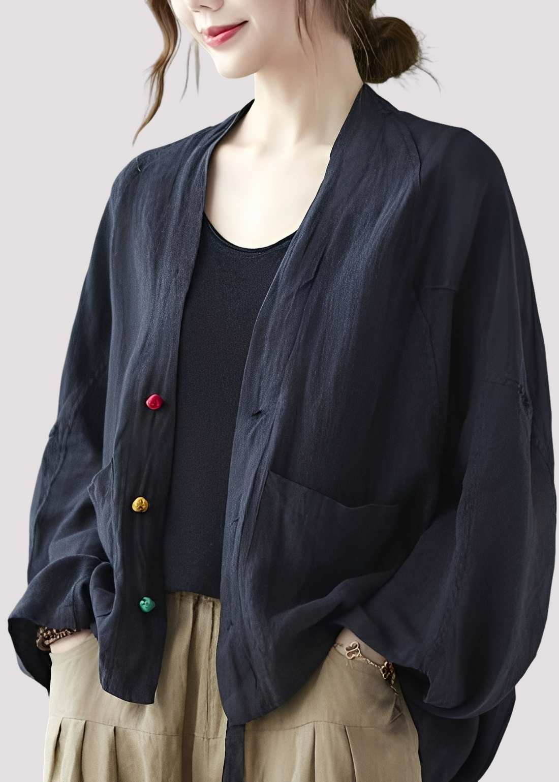 Tilly - Lässiger, locker sitzender Cardigan mit Taschen für Damen
