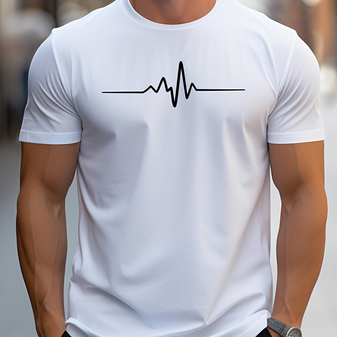 Russell - Bedrucktes Slim-Fit-T-Shirt für Herren