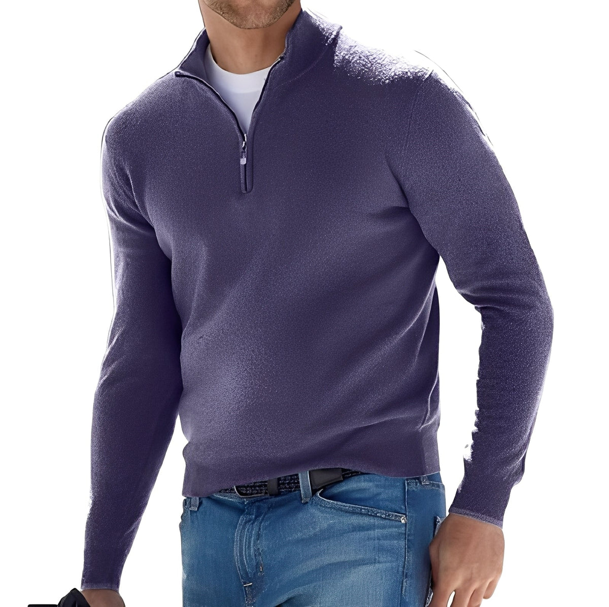 Ralph - Angenehmer Pullover mit halbem Reißverschluss