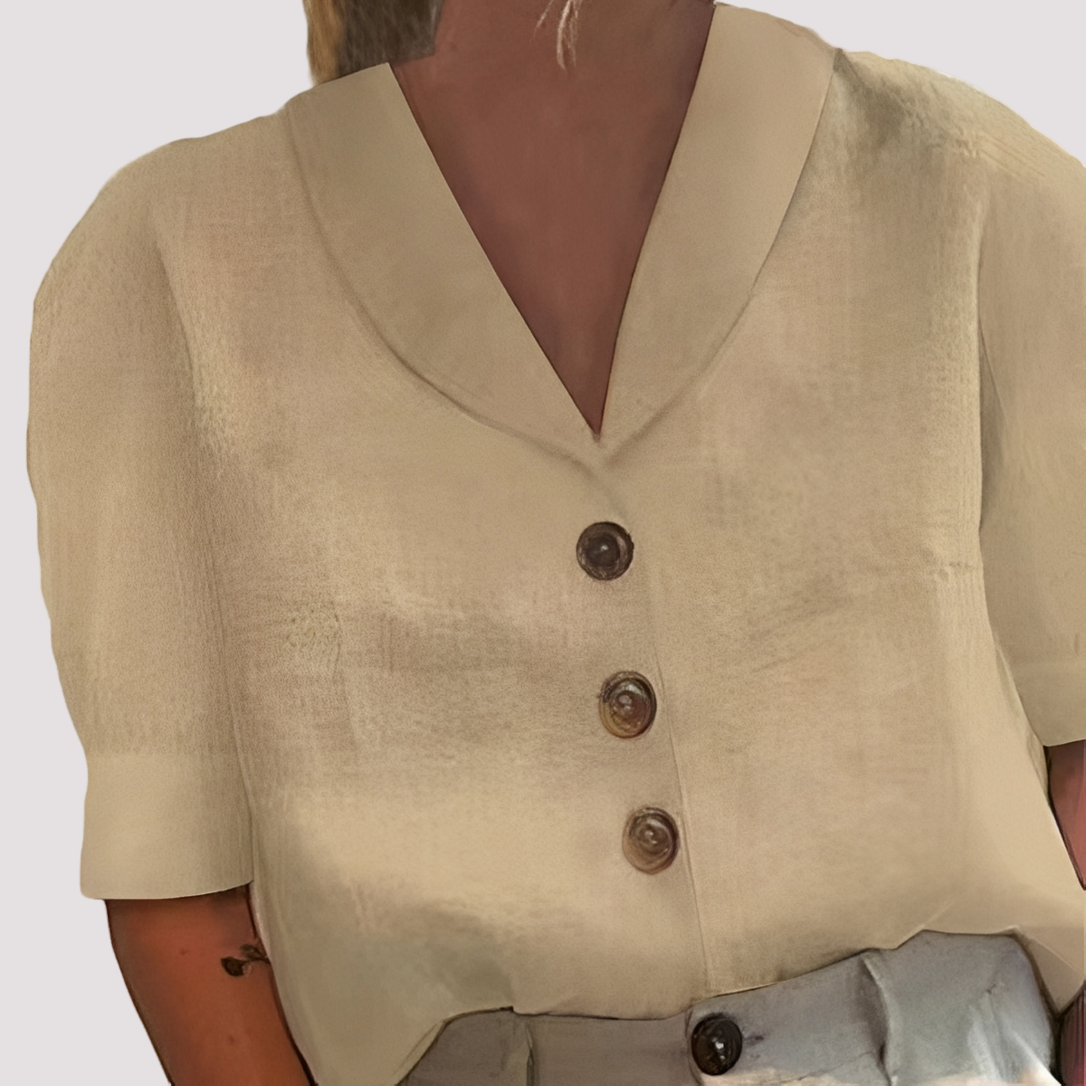 Mariyah - Stilvolle V-Ausschnitt-Bluse