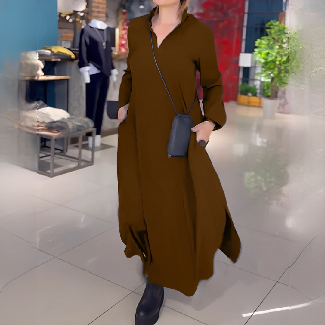 Cassie - Weites Langarmkleid
