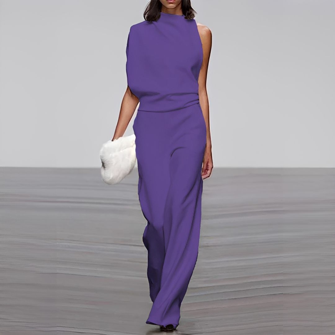 Noviem - Stilvoller Damen-Overall mit Rundhalsausschnitt