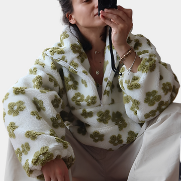 Elizabeth - Moderner Pullover mit Blumendekor