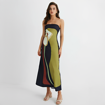 Delaney - Elegantes Kleid mit Blumenmuster und Tube-Top