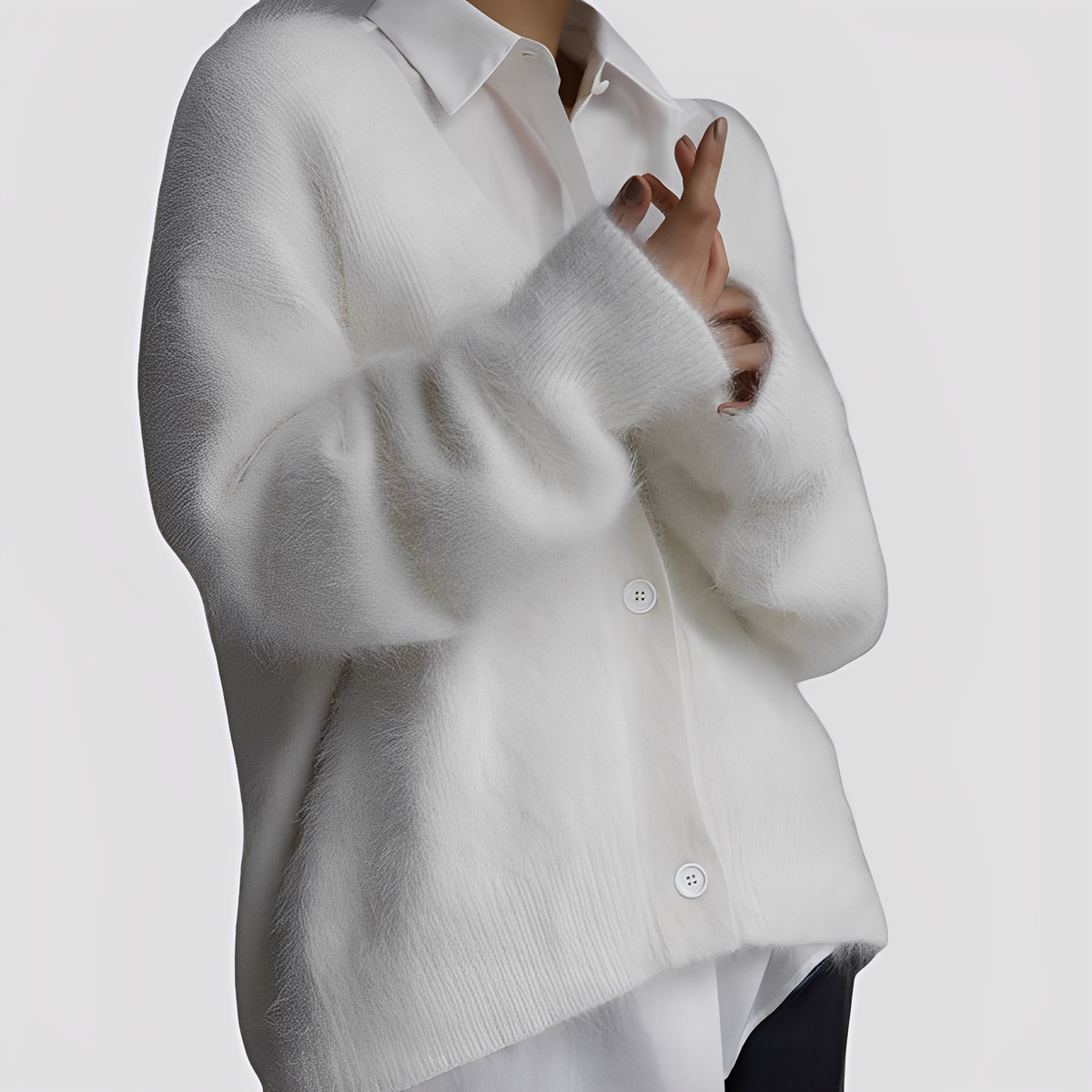 Lavena - Gemütlicher Pullover mit Knopfleiste