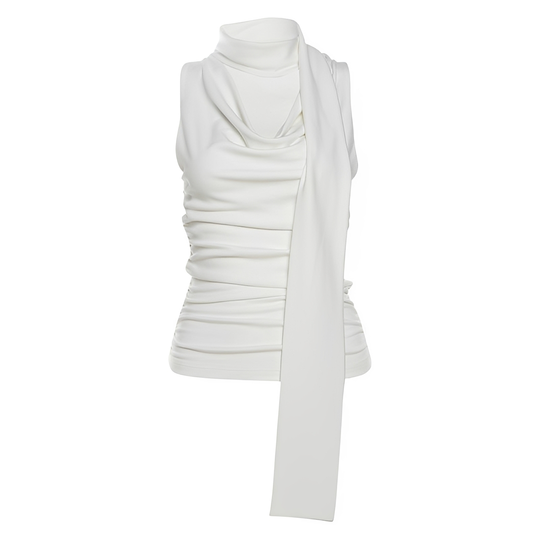 Yvette - Eng sitzende ärmellose Bluse