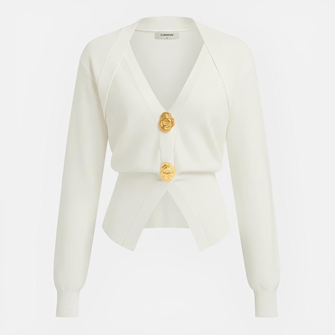 Kisha - Modische Jacke mit V-Kragen