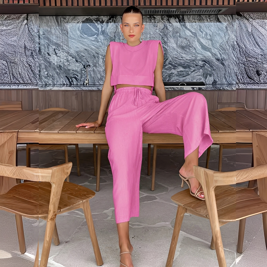 Meavel - Elegantes Set aus weiten Hosen und Top